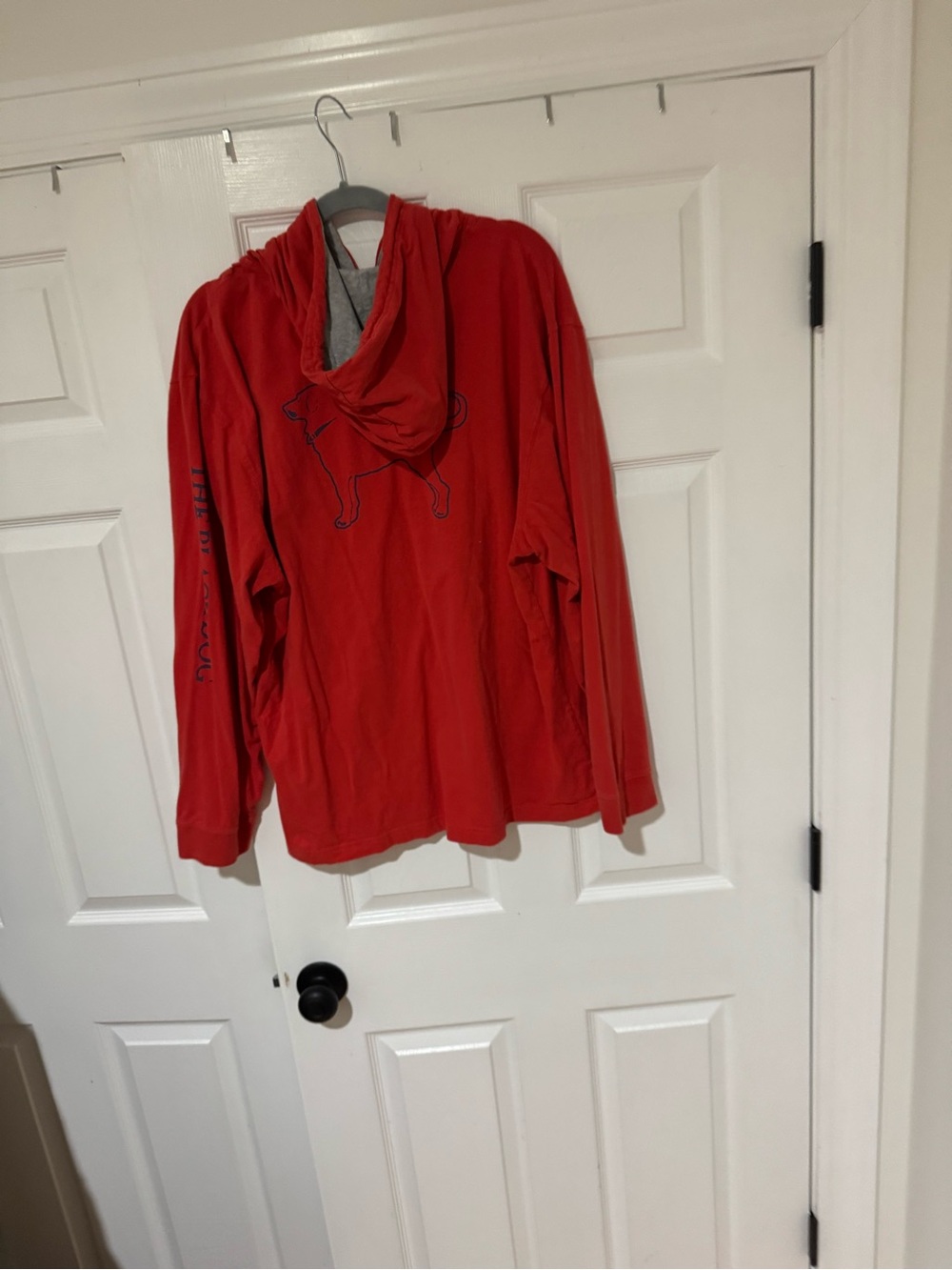 The Black Dog Red Hoodie with White Drawstrings - Picture 11 of 14